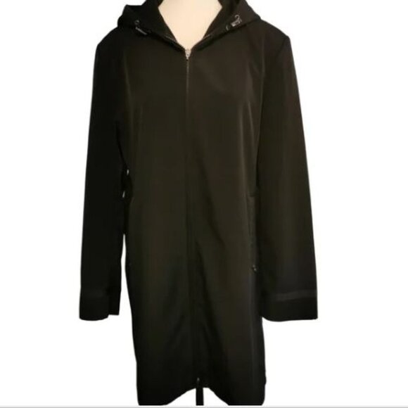 Anne Klein Black Medium Length Coat - Picture 1 of 9